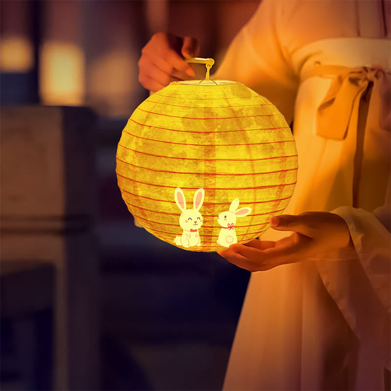 Buddha Stones DIY Królik Papierowa Lampa Latarnia Dekoracja Latarniowa Festiwalu Środka Jesieni