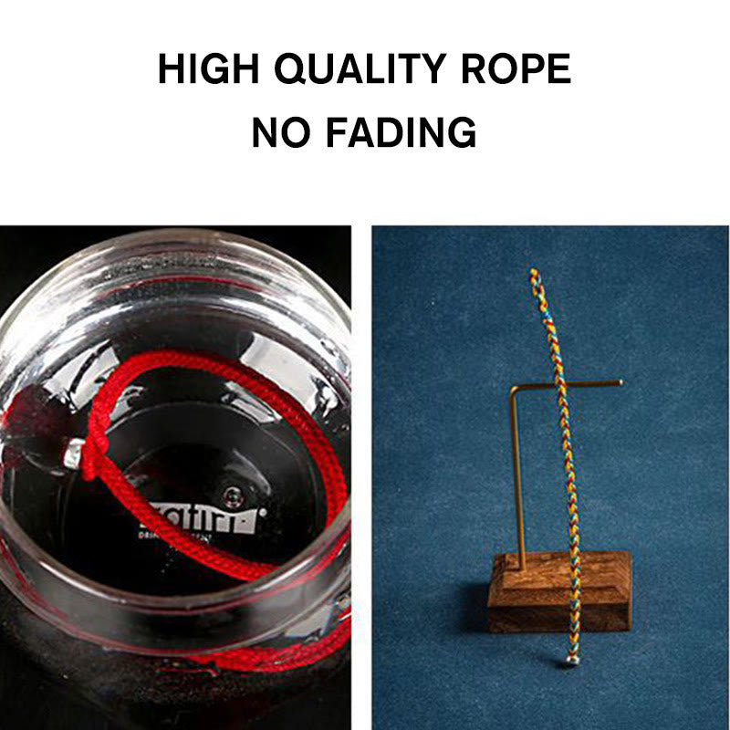 Buddha Stones „Niech będziesz bezpieczny i zdrowy przez cały rok” Bransoletka na szczęście wielokolorowa