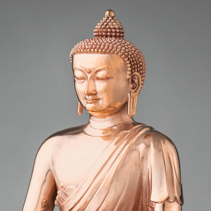 Figurka Buddy Gautama Shakyamuni Spokój Miedziana Statua Dekoracja Domu