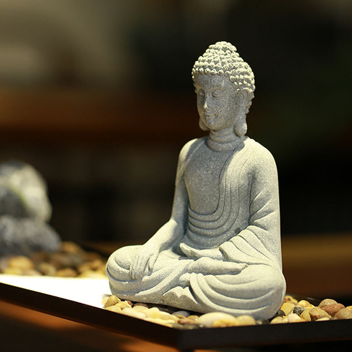 Buddha Stones Siedząca Medytacja Budda Błogosławieństwo Współczucie Dekoracja