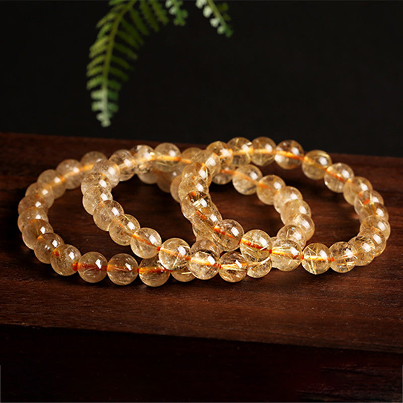 Bransoletka ochronna z naturalnego cytrynu i Buddha Stones