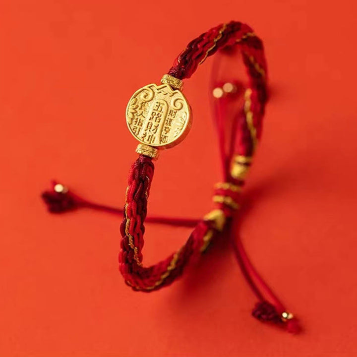 Buddha Stones Pięć kierunków Bogowie bogactwa Ręcznie robiona reinkarnacja Węzeł Ochrona sznurka Bransoletka warkoczowa