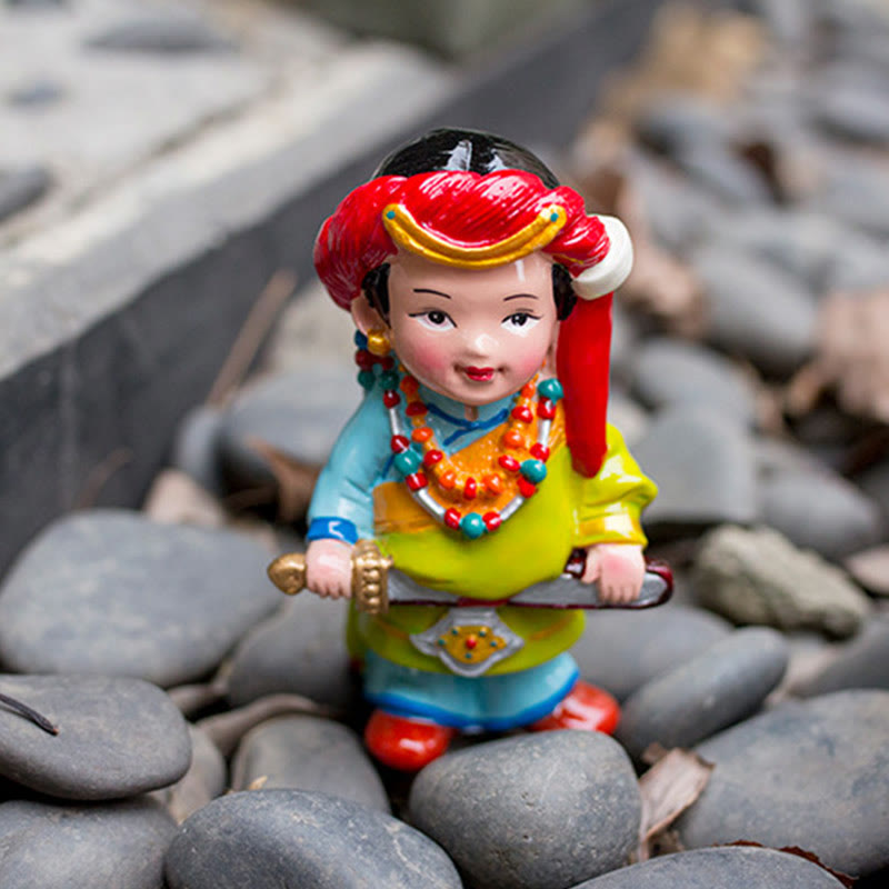 Buddha Stones malowane ręcznie tybetańskie figurki kreatywny dom biuro dekoracja samochodu ozdoba