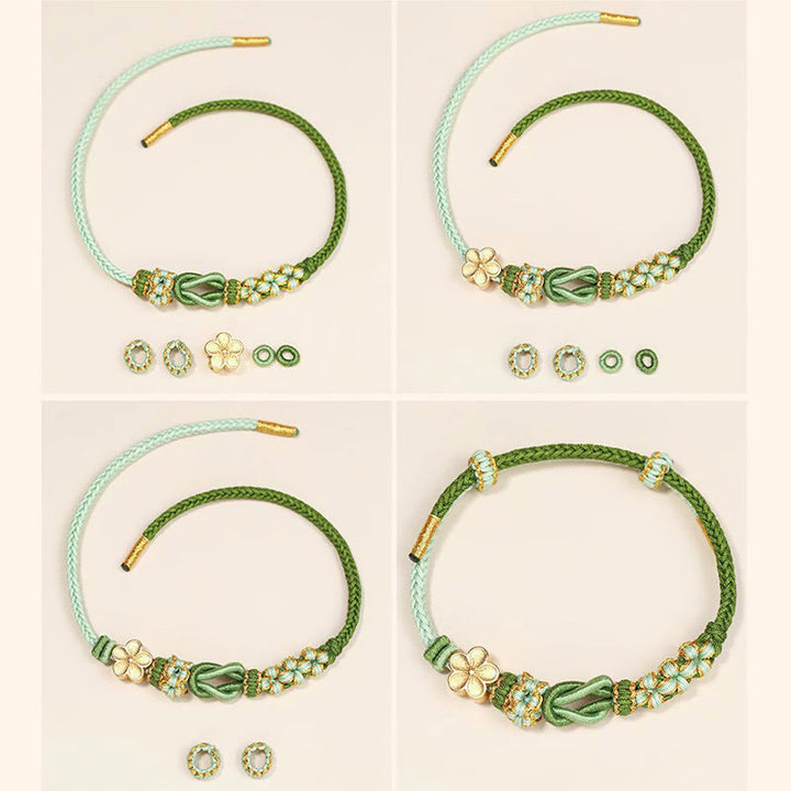 Bransoletka ochronna na szczęście z węzłami pokoju i ośmioma nitkami z Buddha Stones