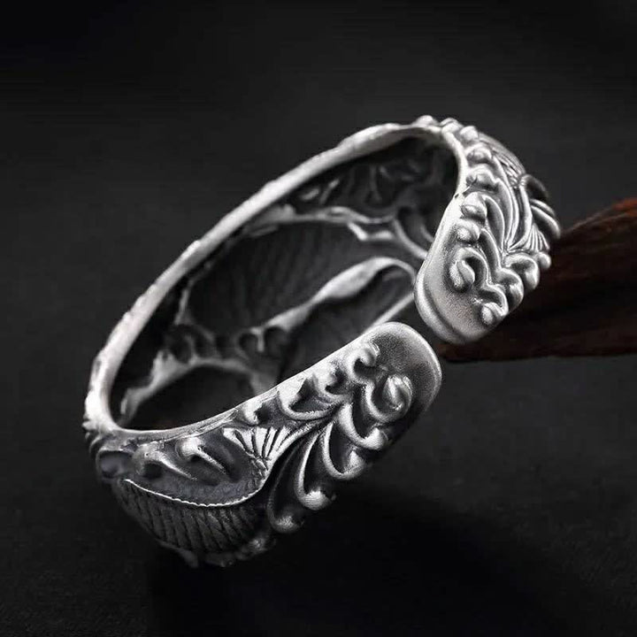 Buddha Stones Buddha Stones Ryba Koi Lotos Szczęście Bogactwo Bransoletka Bangle