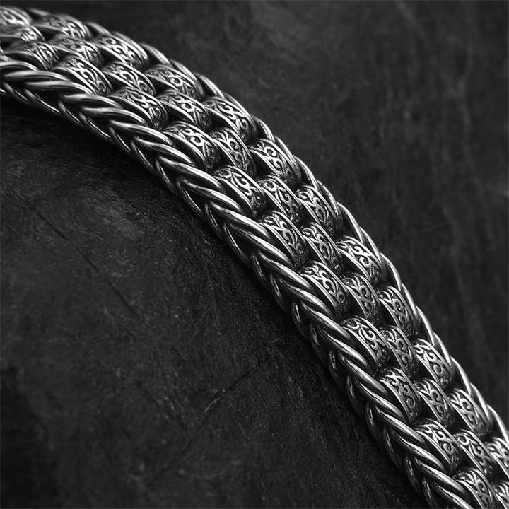 Buddha Stones Tybetańskie Om Mani Padme Hum Dynastia Tang Kwiatowy Wzór Miedziany Łańcuszek Pokoju Bransoletka