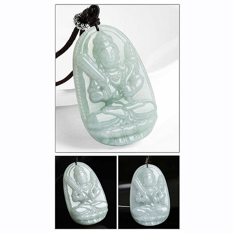 Buddha Stones Chiński Zodiak Natal Budda Jadeit Bogactwo Dobrobyt Naszyjnik Wisiorek - image 4