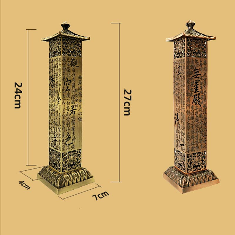 Heart Sutra Alloy Kadzidełko Uzdrawiająca dekoracja domu Kadzielnica