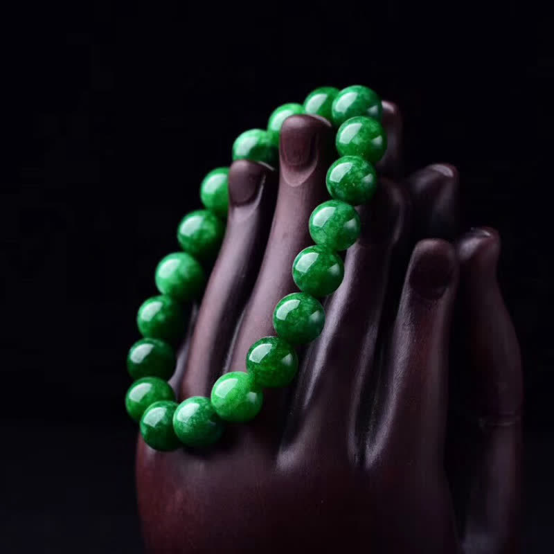Bransoletka z Buddha Stones, koralikami z jadeitu w kolorze cyjanowym i harmonijnym
