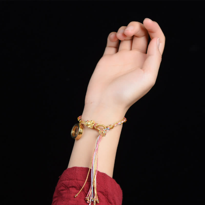 Buddha Stones Tybetańskie Ręcznie Robione Szczęście Kolorowy Sznurek Pojedynczy Podwójny Owijany Bransoletka Pleciona