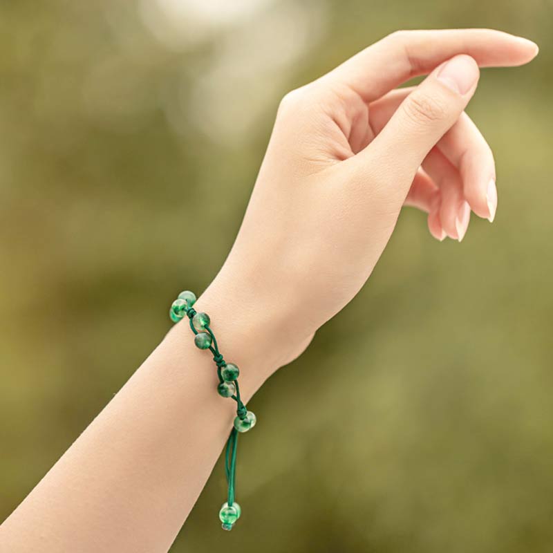 Bransoletka Buddha Stones Red Agat Moss Agat Cinnabar Calm