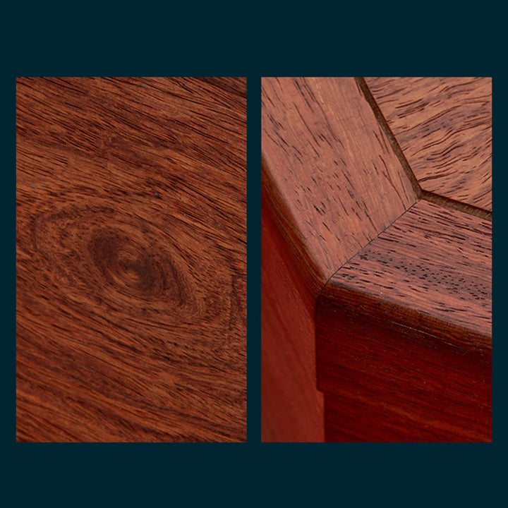 Retro ręcznie robiony kwiatowy wzór palisandrowy pojemnik na biżuterię zamykany na klucz drewniany organizer na prezenty