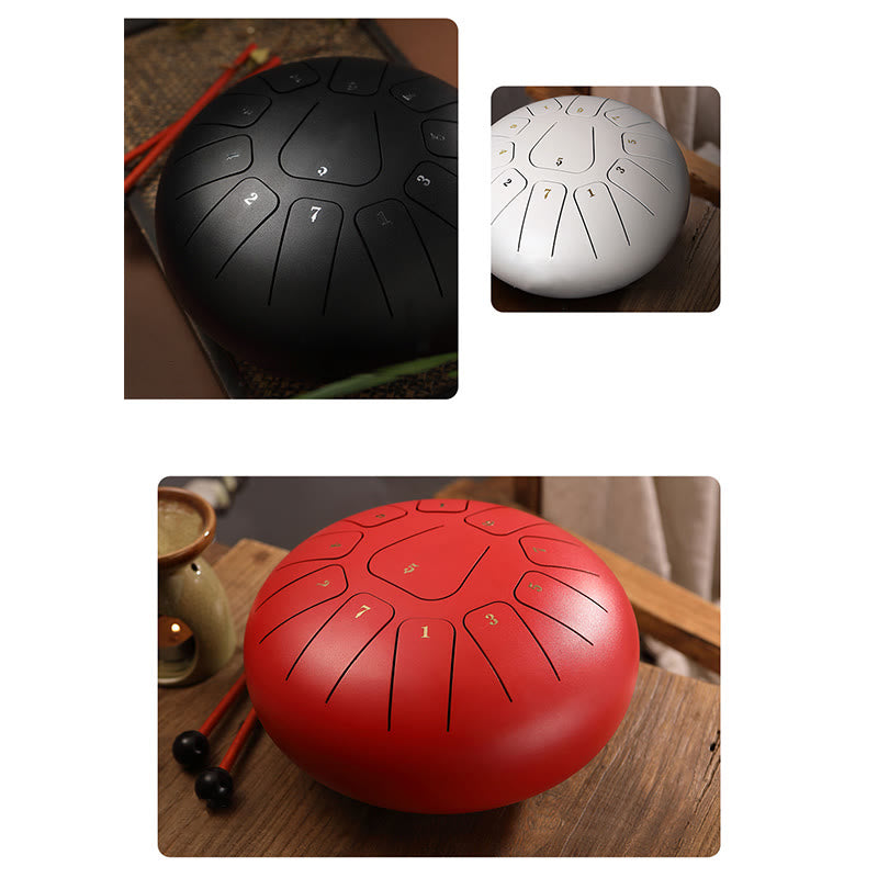 Buddha Stones stalowy językowy Dźwięk uzdrawiający uważność medytacja joga zestaw perkusyjny 11 nut 8 cali - image 24