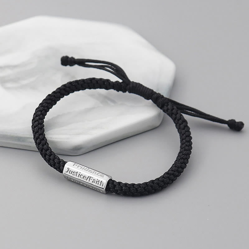 Bransoletka pleciona ze sznurka Siedem grzechów głównych Siedem cnót