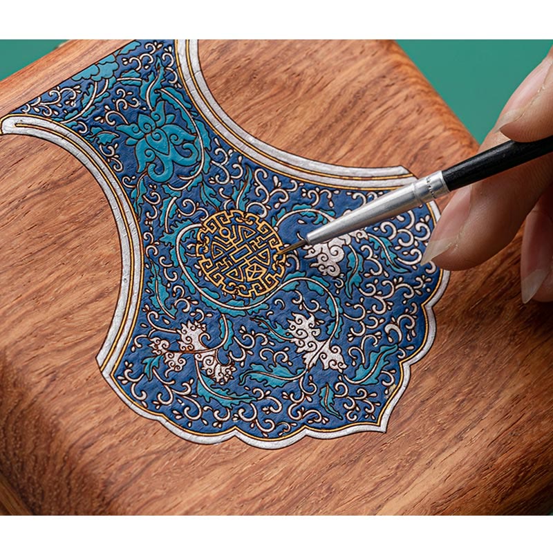 Antyczne pudełko do przechowywania biżuterii z liści kwiatów wykonane ręcznie z palisandru, drewniane pudełko na prezenty