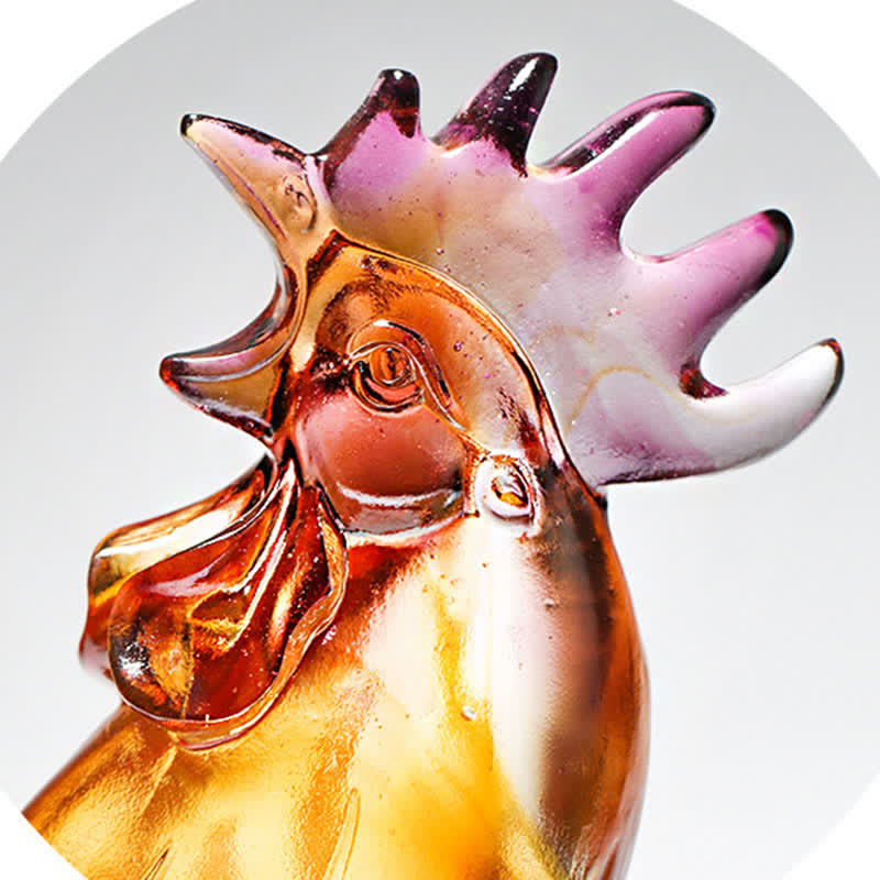 Ręcznie robiony kryształowy kogut Liuli, dekoracja domu