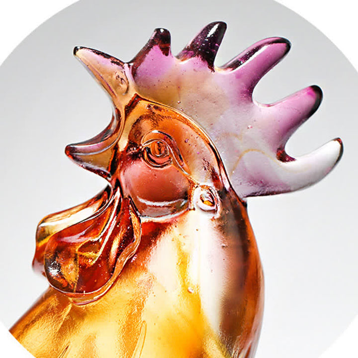 Ręcznie robiony kryształowy kogut Liuli, dekoracja domu