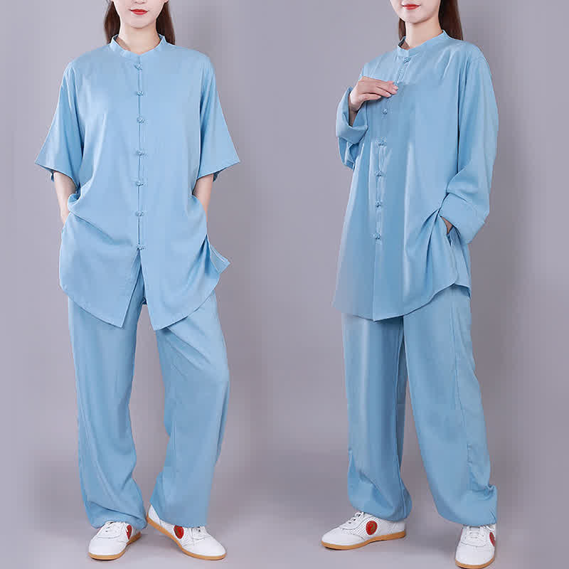 Buddha Stones Tai Chi Qigong Medytacja Modlitwa Duchowa Praktyka Zen Unisex Bawełniany Lniany Zestaw Ubrań - image 16