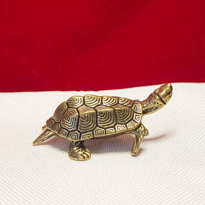 Buddha Stones Mini Mała Żaba Żółw Koi Ryba Ślimak Krab Miedź Bogactwo Dekoracja Domu