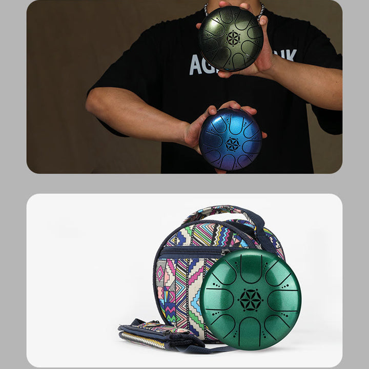 Buddha Stones , dźwięk uzdrawiający, medytacja, joga, zestaw perkusyjny, 8 nut, 5 cali, z torbą transportową