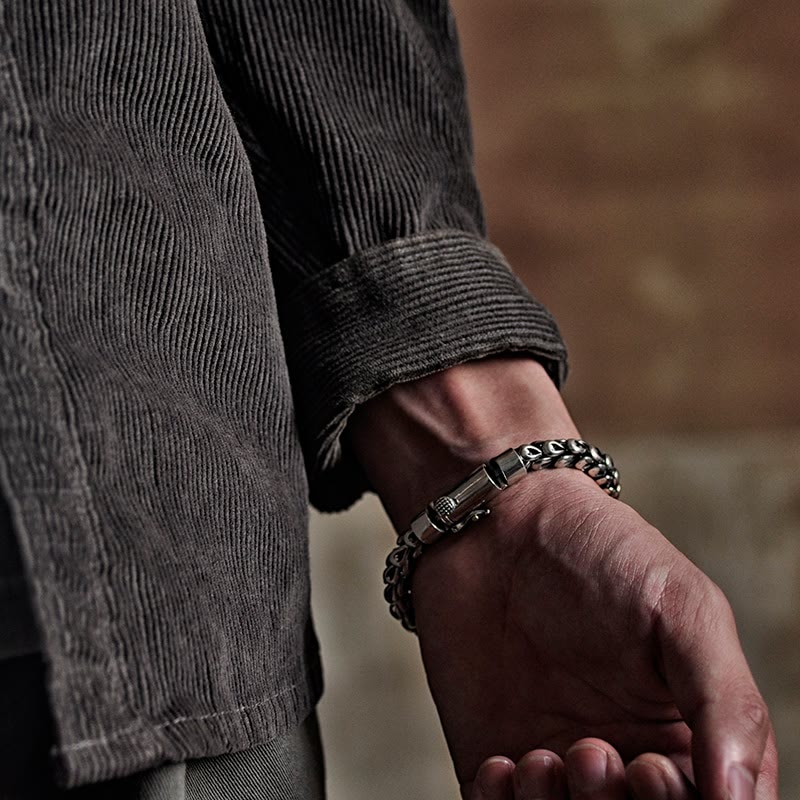 Bransoletka z Buddha Stones Retro Dragon Scale Pattern Success Strength