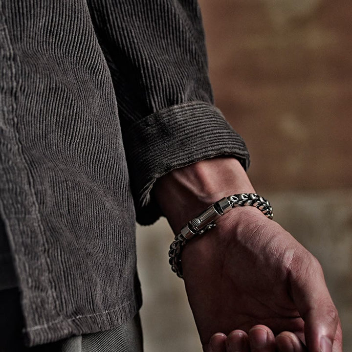 Bransoletka z Buddha Stones Retro Dragon Scale Pattern Success Strength