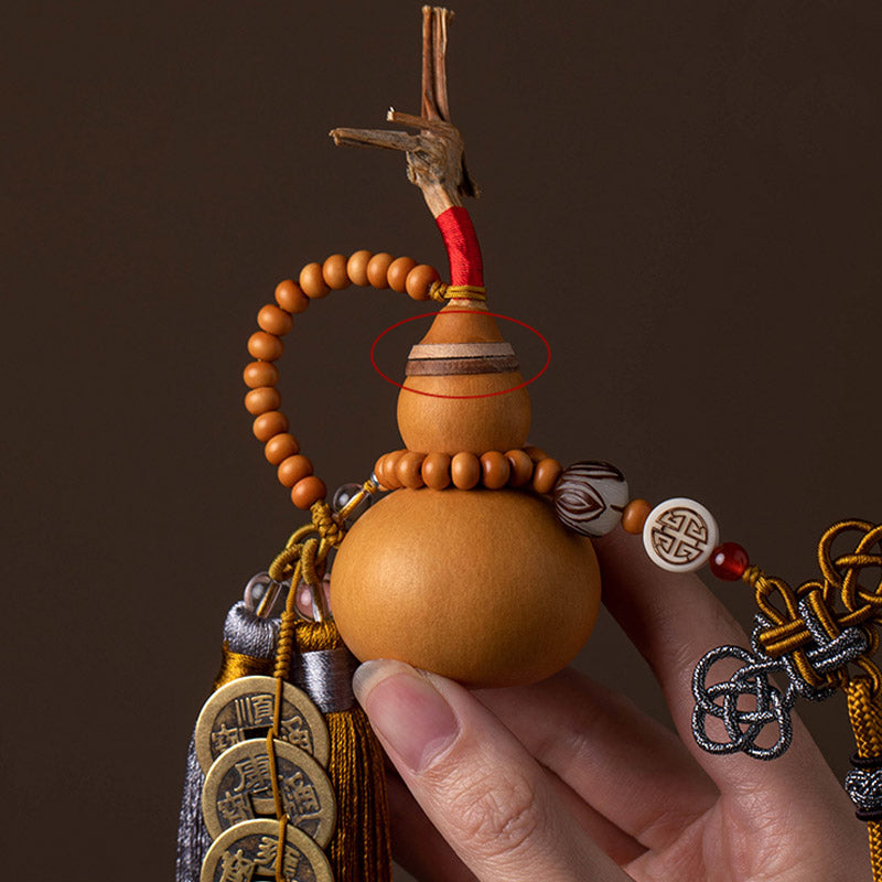 Buddha Stones Feng Shui Monety Tykwa Chiński Węzeł Szczęśliwe Monety Pięć Cesarskich Pieniędzy Bogactwo Frędzle Dekoracja