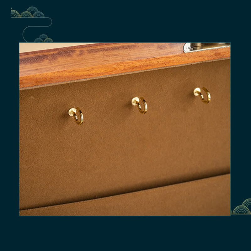 Antyczne ręcznie robione pudełko do przechowywania biżuterii z palisandru, zamykane, duże, dwuwarstwowe, drewniane pudełko na prezenty z kwiatami