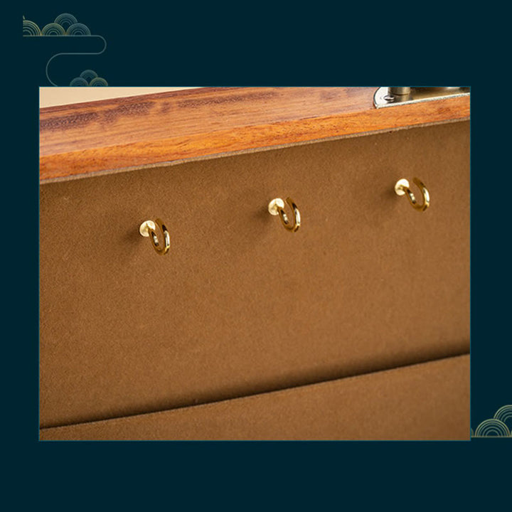 Antyczne ręcznie robione pudełko do przechowywania biżuterii z palisandru, zamykane, duże, dwuwarstwowe, drewniane pudełko na prezenty z kwiatami