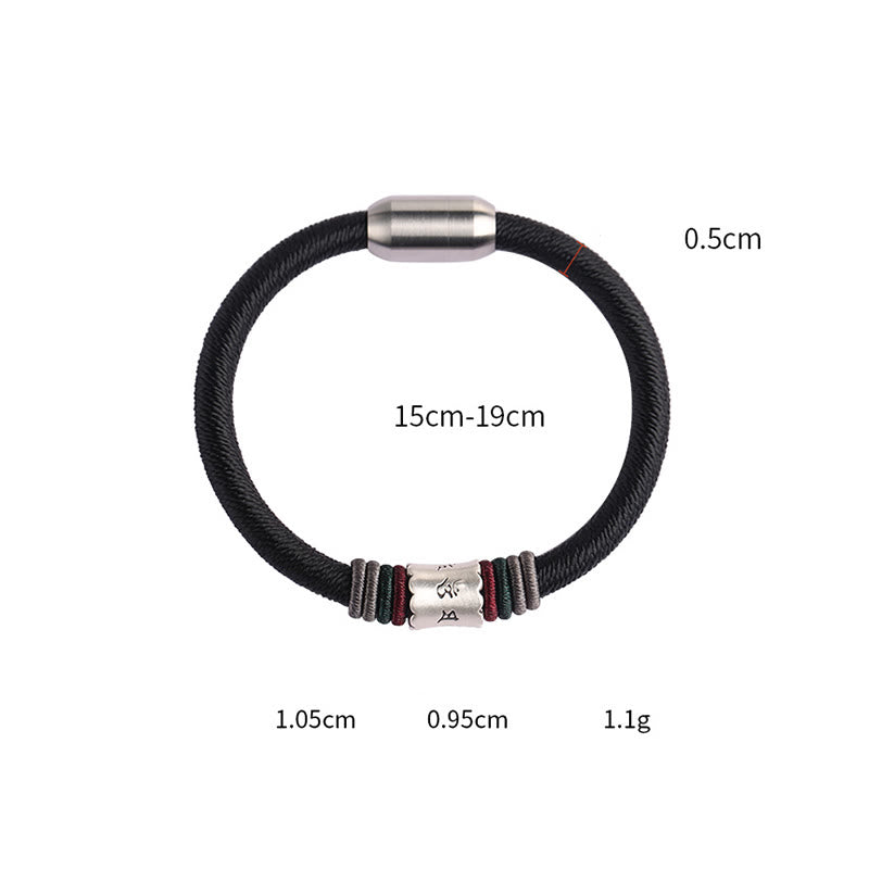 Bransoletka magnetyczna z Buddha Stones 999 ze srebra próby 925 Om Mani Padme Hum Peace z zapięciem magnetycznym