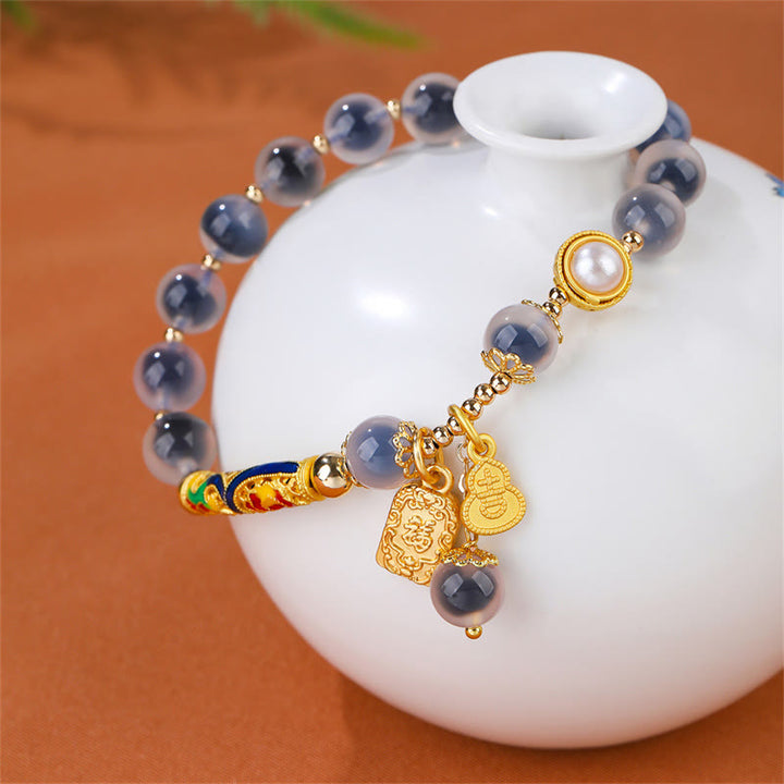 Bransoletka Buddha Stones Natural Blue Candy Amulet Strength