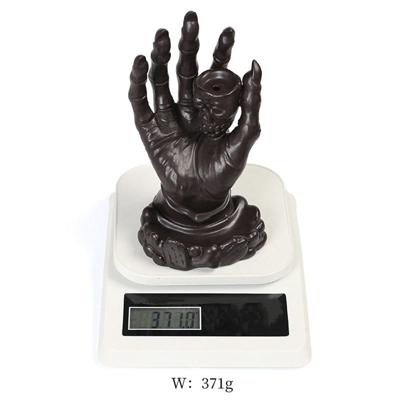 Buddha Stones Halloween Duch Ręka Czaszka Głowa Ceramiczny Pokój Uzdrawiający Kadzidło Palnik Dekoracja