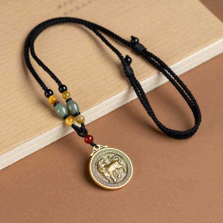 12 chińskich znaków zodiaku błogosławieństwo bogactwa naszyjnik wisiorki - Tygrys - image 6