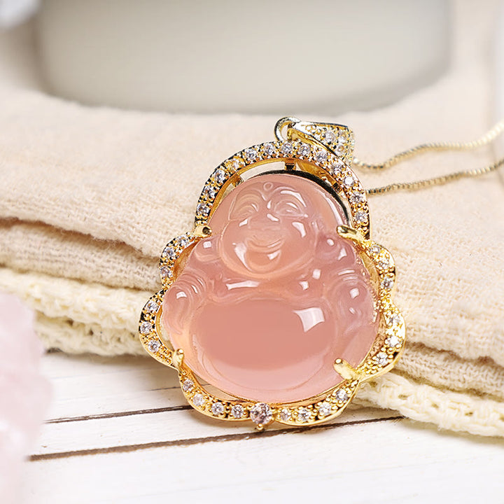 Buddha Stones Naszyjnik Powodzenia Śmiejący się Budda - image 15