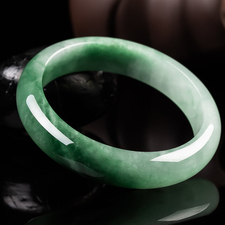 Bransoletka z naturalnego jadeitu z Buddha Stones Fortune Blessing