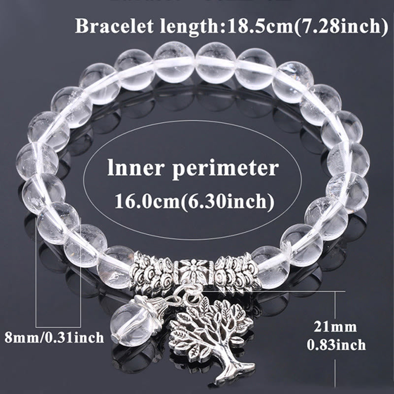 Buddha Stones Naturalne Kamień Szlachetny Drzewo Życia Szczęśliwy Talizman Bransoletka Elastyczna