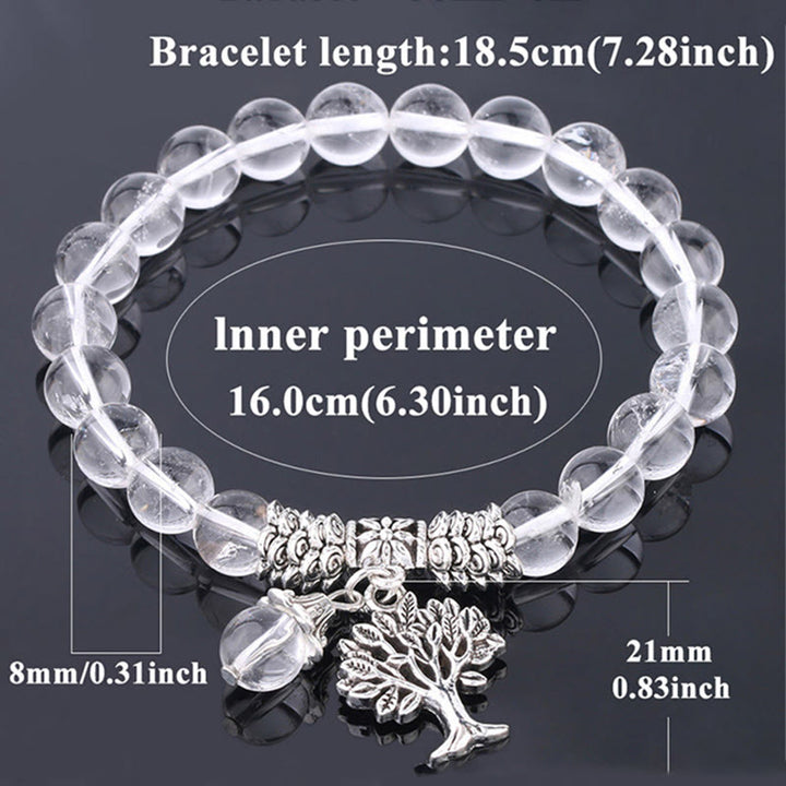 Buddha Stones Naturalne Kamień Szlachetny Drzewo Życia Szczęśliwy Talizman Bransoletka Elastyczna