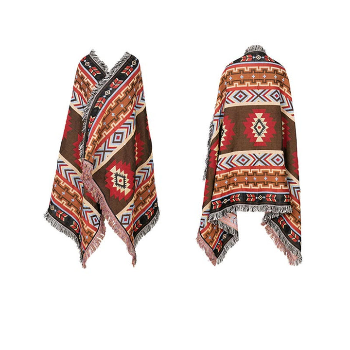 Geometryczny ciepły wygodny koc kempingowy do biura domowego