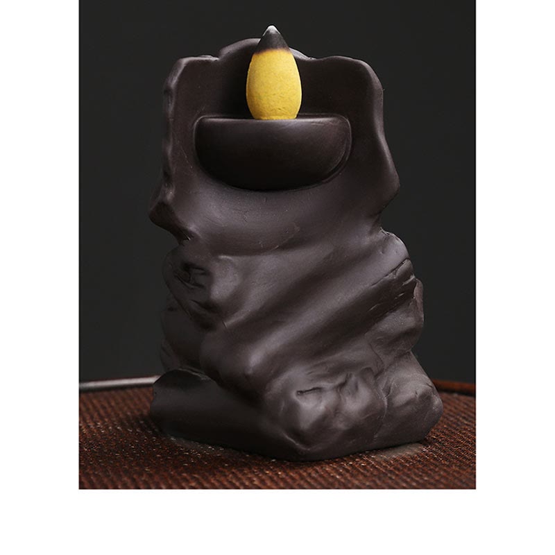 Buddha Stones Halloween Czaszka Głowa Fioletowa Glina Uzdrawiająca Kadzielnica Dekoracja