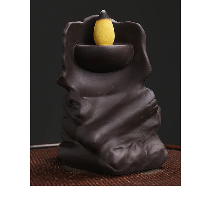 Buddha Stones Halloween Czaszka Głowa Fioletowa Glina Uzdrawiająca Kadzielnica Dekoracja