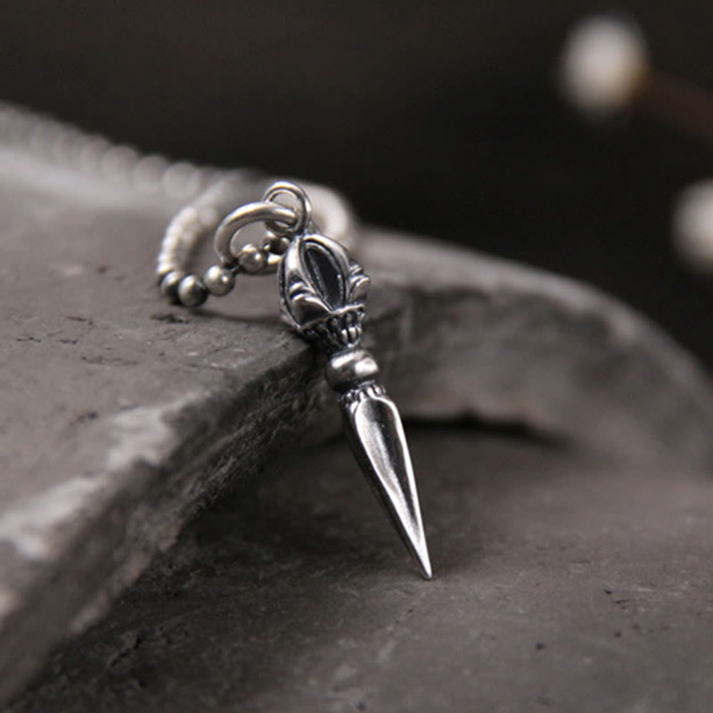 Buddha Stones 925 Srebro Sterlingowe Dorje Vajra Duchowa Moc Naszyjnik Wisiorek