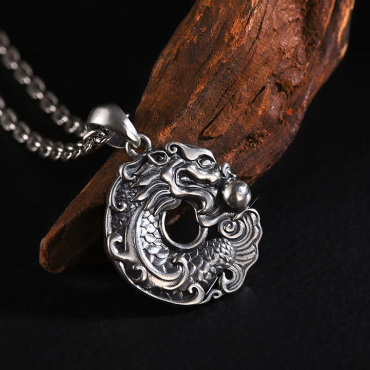 Buddha Stones Koi Ryba Smok Pokój Klamra Bogactwo Naszyjnik Wisiorek - image 7