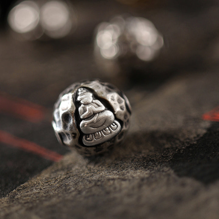 Buddha Stones 999 Srebro Sterlingowe Zielony Sandałowiec Mały Liść Czerwony Sandałowiec Budda Cure Bransoletka