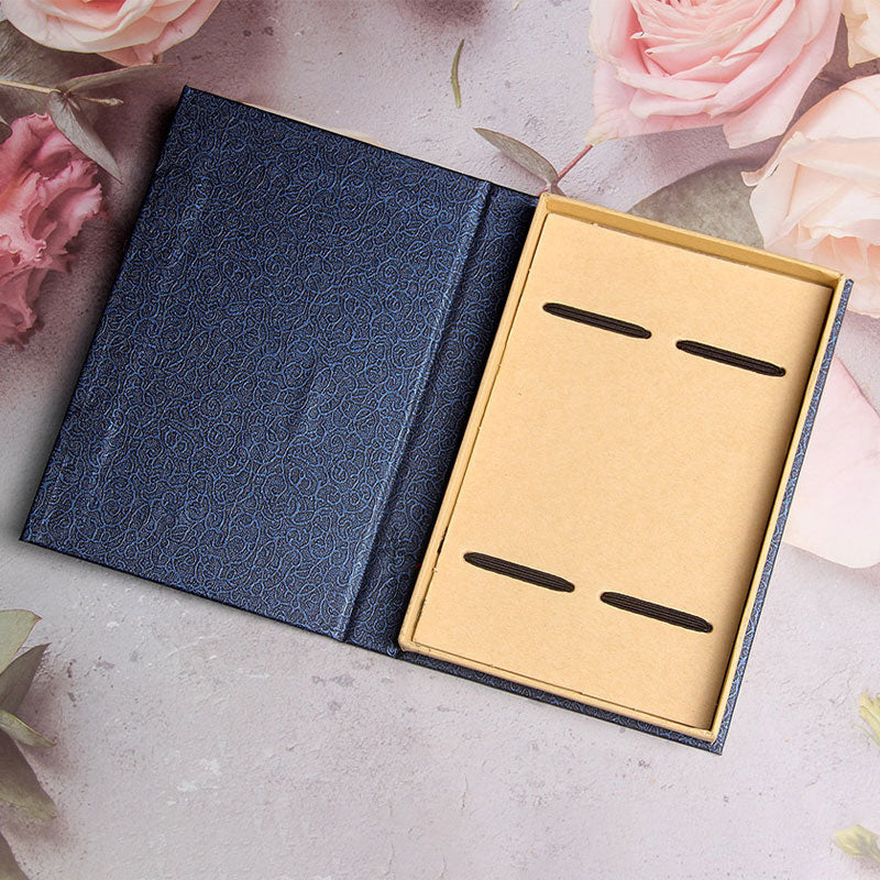 Zakładki do książek z Buddha Stones, motylem i kwiatem z drewna hebanowego z pudełkiem prezentowym