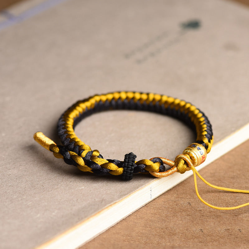 Buddha Stones ręcznie robione tybetańskie czarne złoto smocza łuska Om Mani Padme Hum bransoletka czystości