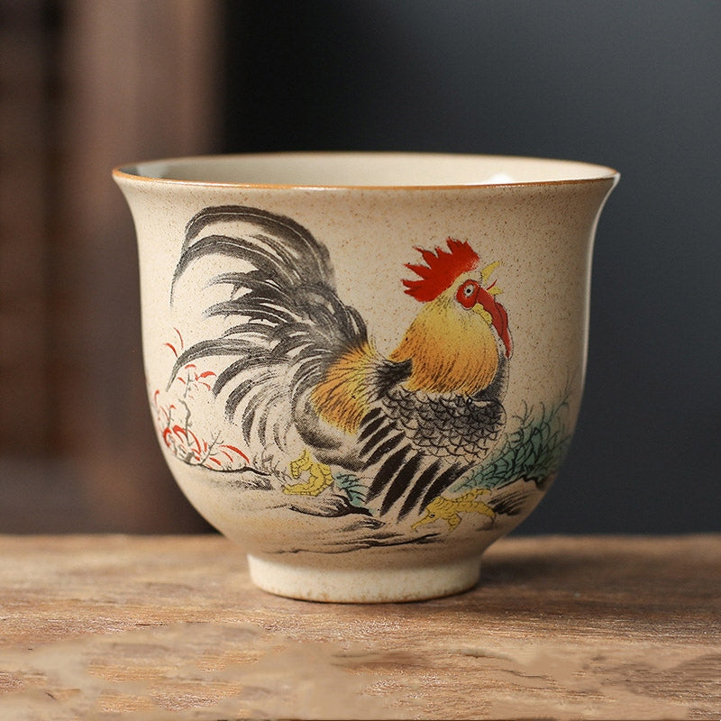 Buddha Stones 12 Chińskie Zodiak Ceramiczny Filiżanka Kung Fu Filiżanka do Herbaty 130ml