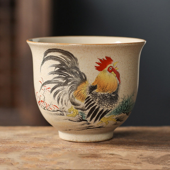 Buddha Stones 12 Chińskie Zodiak Ceramiczny Filiżanka Kung Fu Filiżanka do Herbaty 130ml