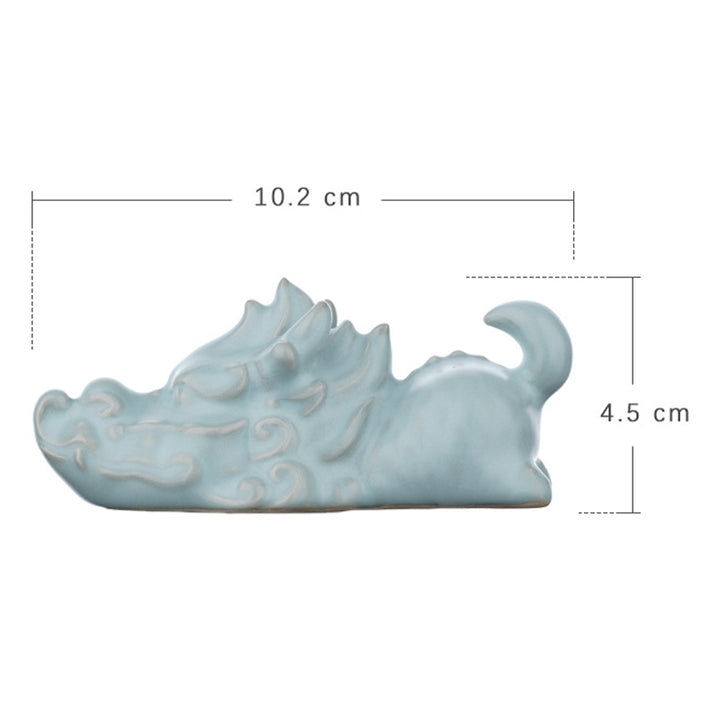 Buddha Stones Rok Smoka Szczęście Ceramiczna Herbata Zwierzę Dom Figurka Dekoracja