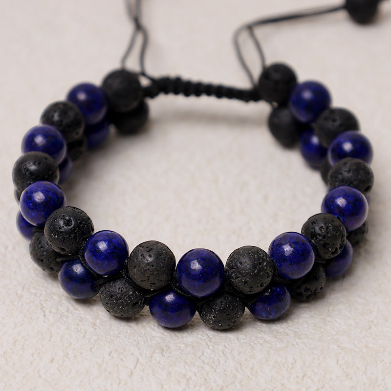 Bransoletka ochronna z tygrysiego oka - Lazulit (obwód nadgarstka 17-28 cm) - image 10