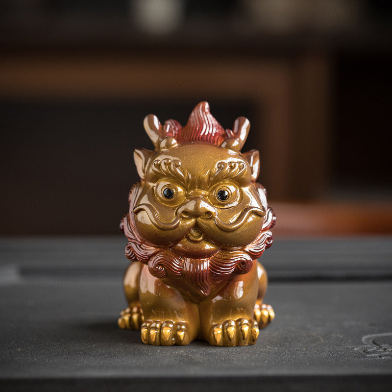 Buddha Stones Zmieniające Kolor Małe PiXiu Żywica Herbata Zwierzę Bogactwo Dom Figurka Dekoracja